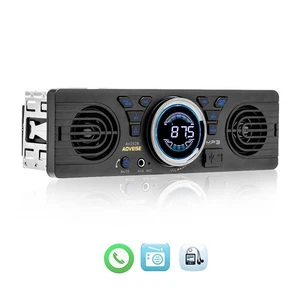 1 X Single Din Car Stereo Radio MP3 Player FM/USB/TF/AUX-In HIFI 2 Speaker Set - Picture 1 of 10