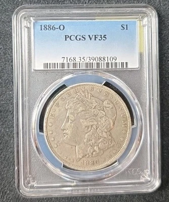 1886-O Morgan Silver Dollar PCGS VF35 - Image 1 of 4