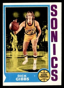 1974 Topps Basketball #106 Dick Gibbs EX/MT *d25