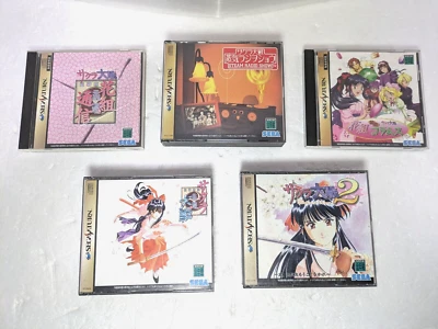 Sakura Wars 1 2 Hanagumi Tsushin Steam Sega Saturn SEGA SS Japão - Imagem 1 de 4