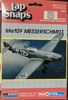 Messerschmitt Me109 Model Kit Monogram scale 1/72 vintage model - Immagine 1 di 2