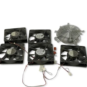 Comair Rotron Flight II FT24B6X DC Cooling Fan Black Square 24VDC w/ Grill, 5 Pc - Afbeelding 1 van 14