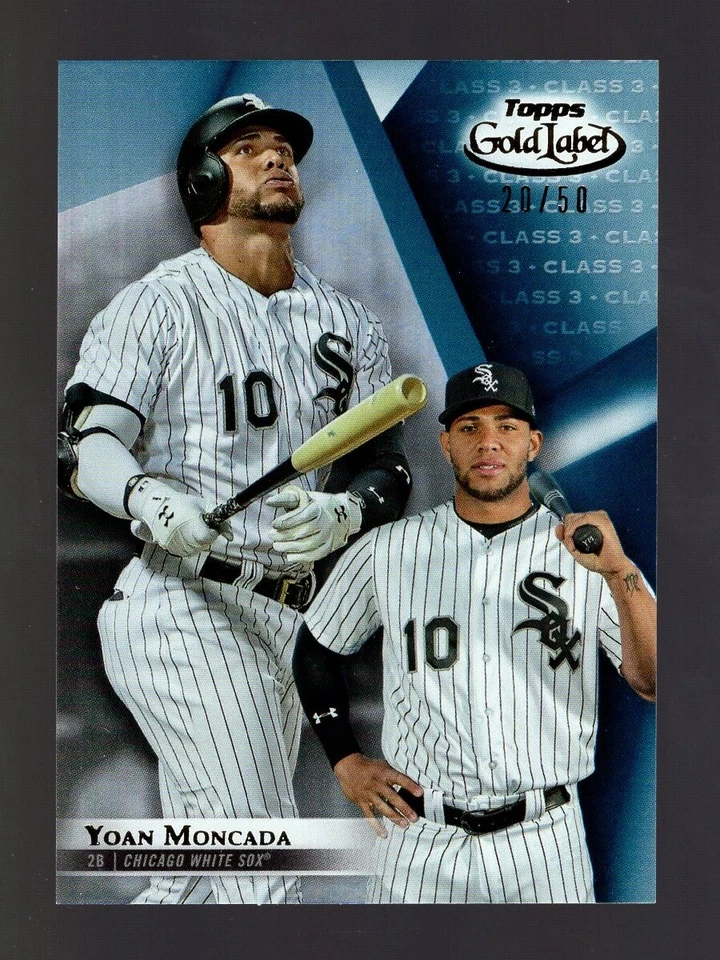2018 TOPPS GOLD LABEL CLASS 3 BLUE #34 YOAN MONCADA 20/50 CHICAGO WHITE SOX - Image 1 of 1