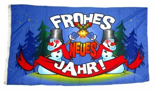 Fahne / Flagge Frohes Neues Jahr Silvester 90 x 150 cm - Bild 1 von 1