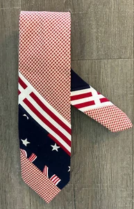 Corbata patriótica vintage bandera americana para hombre roja blanca azul estrellas rayas excelente - Imagen 1 de 6