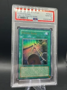 PSA 10 LABEL ERROR Yugioh 🔥 Power Bond CRV-EN037 1st Edition Ultra Rare - Picture 1 of 9