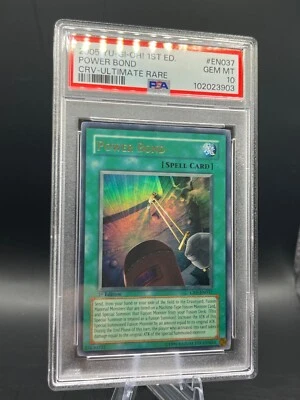 PSA 10 LABEL ERROR Yugioh 🔥 Power Bond CRV-EN037 1st Edition Ultra Rare - Image 1 of 4