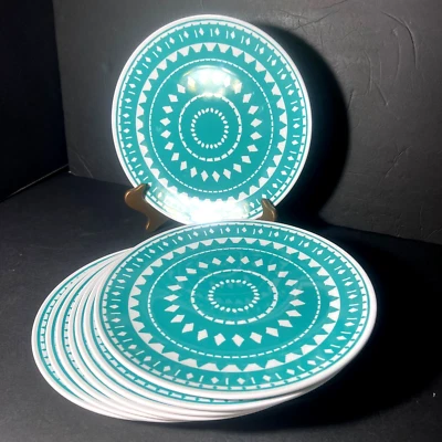 Juego de 8 platos de cena de melamina de 10,5" mosaico verde aguamarina Target Wondershop Foto 1 de 4