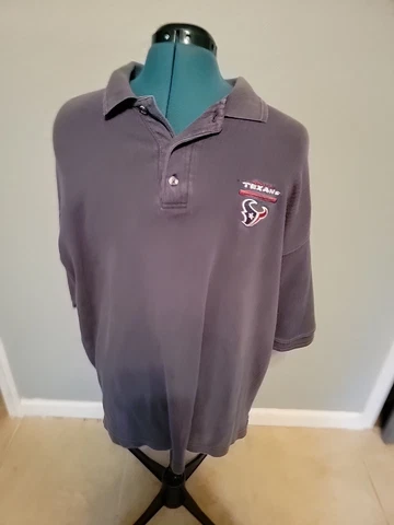 Houston Texans Men's Polo Sz XL. Short Sleeve, 100% Cotton Cover