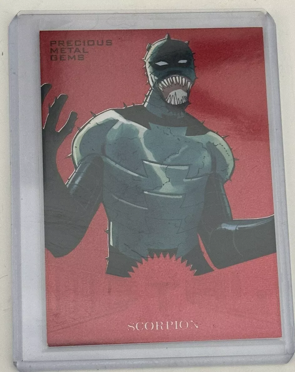 2017 Fleer Ultra Spider-Man Metal PMG Red /99 Scorpion #MM44 Precious Metal Gems