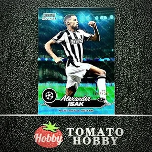 TOPPS STADIUM CHROME UEFA 2023-24 ALEXANDER ISAK /250 AQUA WAVE REFRACTOR - Picture 1 of 2