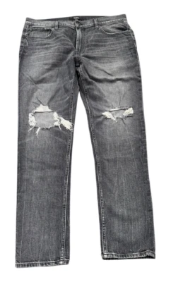 NUEVO Jeans Hudson para Hombres Pantalones de mezclilla ajustados desgastados Gris Talla 38 Nuevos con etiquetas Envío GRATIS Foto 1 de 3
