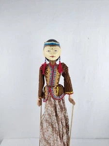 Wayang Golek Indonesien Stabpuppe Puppe antik Asien Marionette Holzpupppe - Bild 1 von 15