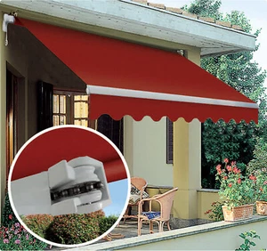 Tenda da sole a bracci c/catena da balcone in alluminio avvolgibile - Foto 1 di 11