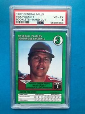 1987 General Mills Fisk/Puckett Booklet Hand Cut PSA 4 EX-MT.  Three higher.