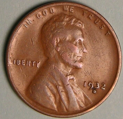 1932 D - Lincoln Wheat Penny - G/VG Cover