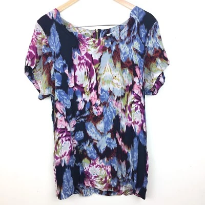 Blusa Ecote Floral Acuarela GRANDE Bolsillos Laterales Cremallera Expuesta Prenda para el torso Foto 1 de 4
