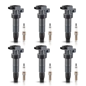 6 Ignition Coil & Platinum Spark Plug for Hyundai Azera Genesis Kia 10-19 UF546 - Picture 1 of 12