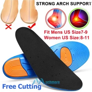 Pair GEL Orthotic Insoles Orthopedic Flat Foot Sole Pad Shoe Insert Arch Support - Picture 1 of 18