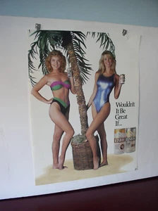 1990 Keystone Light Wouldn’t It Be Great If Beer Poster 20x28 N O S - Bild 1 von 1