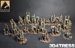 Tuberías oxidadas impresas en 3D 9 piezas paisaje terreno 28/32 mm pintadas - Imagen 1 de 10