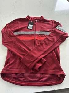 New RAPHA Long Sleeve Brevet Jersey Burgundy Large - Picture 1 of 6