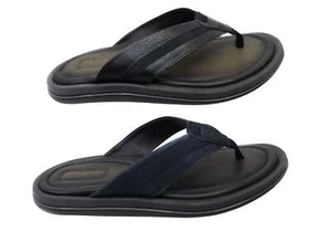 Democrata Jamie Mens Brazilian Leather Comfortable Thongs Sandals - Picture 1 of 15