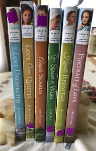 Annie's Hearts of Amish Country HB - Lot of 6 with Ribbons & Dust Jackets. - Imagen 1 de 7