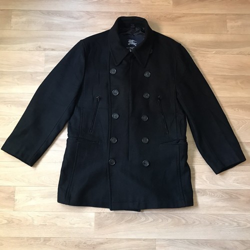 BURBERRY LONDON Giacca Cappotto Doppio Petto CAPPOTTO Foderato Lana Uomo blacK S M