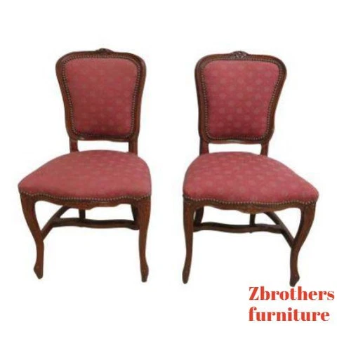 Antique French Regency Carved Dining Room Living Room Desk Side Chair   D Cover