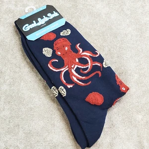 Octopus Good Luck Crew-Socken für Herren Erwachsene Größe 7-12 - Bild 1 von 5