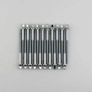 20 nuevas varillas de tensión de tambor 75 mm (2 15/16") cromo con lavadora pieza de tambor - Imagen 1 de 2