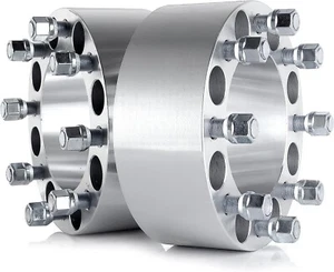 8x200 to 8x200 Wheel Spacers 3" Inch 76mm Fits Ford F-350 RAM 3500 Dually 14x1.5 - Picture 1 of 24