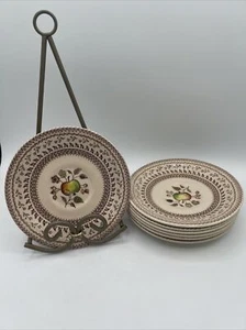 7- Johnson Brothers Fruit Sampler (Older) 5-3/4 Cup Saucers Plates Apple - Picture 1 of 17