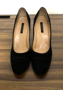 Sergio Rossi pumps shoes women size 41 black US 11 suede - Picture 1 of 15