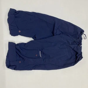 Vintage 90s Reebox Blue Roll Up Pants Warm Up L Large VNTG Buttons Rare - Bild 1 von 10
