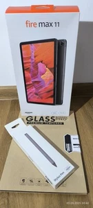 128 GB Amazon Fire Max 11-Tablet, Werbung, Schutzglas u. Amazon Eingabestift TOP - Bild 1 von 24