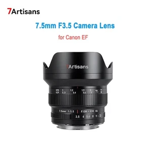 7Artisans 7.5mm F3.5 MF Ultra Wide Angle Fisheye Lens for Canon EF mount Camera - Picture 1 of 7