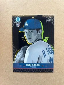 2025 Bowman Chrome Ascensions Roki Sasaki RC Case Hit Mega Black Dodgers #7/10 - Bild 1 von 2