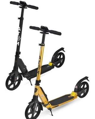 Folding Adult Scooter Big Wheels Suspension Non Electric Commuter Kick/Push Dual - Image 1 of 4