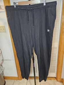 Nike Pantaloni Basket Uomo Taglia XXL 2XL Nero Gamba Dritta Vestibilità Larga Caviglia - Foto 1 di 6