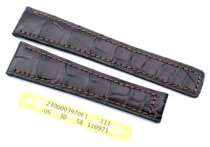 20mm /16 RIOS1931 echt Alligator Krokoband Kompatibel TAG Heuer Faltschließe - Picture 1 of 3
