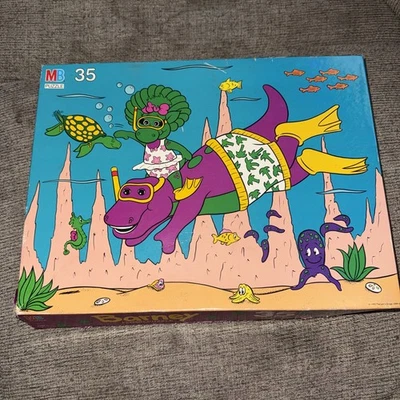 Vintage Milton Bradley Barney 35 Piece Puzzle ,1993, Complete - Image 1 of 4