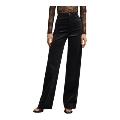 Pantalones Anthropologie x Maeve Colette Pana Pierna Ancha Negros Talla 34 Alto Foto 1 de 4