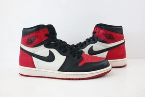 2018 Air Jordan 1 Retro High Bred Toe Größe 11 gebraucht mit Karton | vertrauenswürdiger Verkäufer - Bild 1 von 9