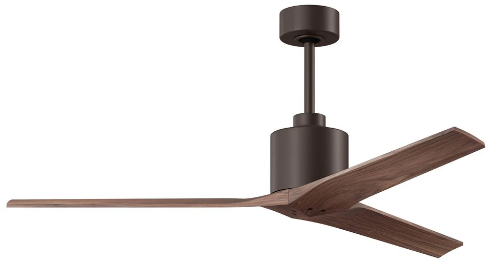 60" Matthews Mollywood Bronze Walnut Damp Ceiling Fan with Remote - Image 1 of 1