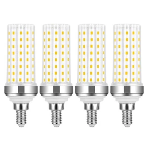 E12 20W Warm White 3000K LED Bulbs - 150W Equivalent, Non-Dimmable, 4 Pack fo... - Picture 1 of 7
