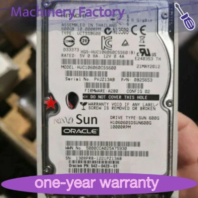 SUN Original 600gb SAS-2 DRIVE 6gbps 390-0488-02 542-0287 - Image 1 of 3