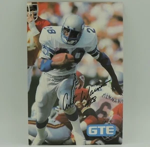 Seahawks GTE 4x6 Curt Warner #28 signierte Karte 1986-87 original frühe Signatur - Bild 1 von 6