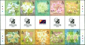 SOLOMON ISLANDS - 2004 – ORCHIDS BLOCK OF 10-VF** - Picture 1 of 1